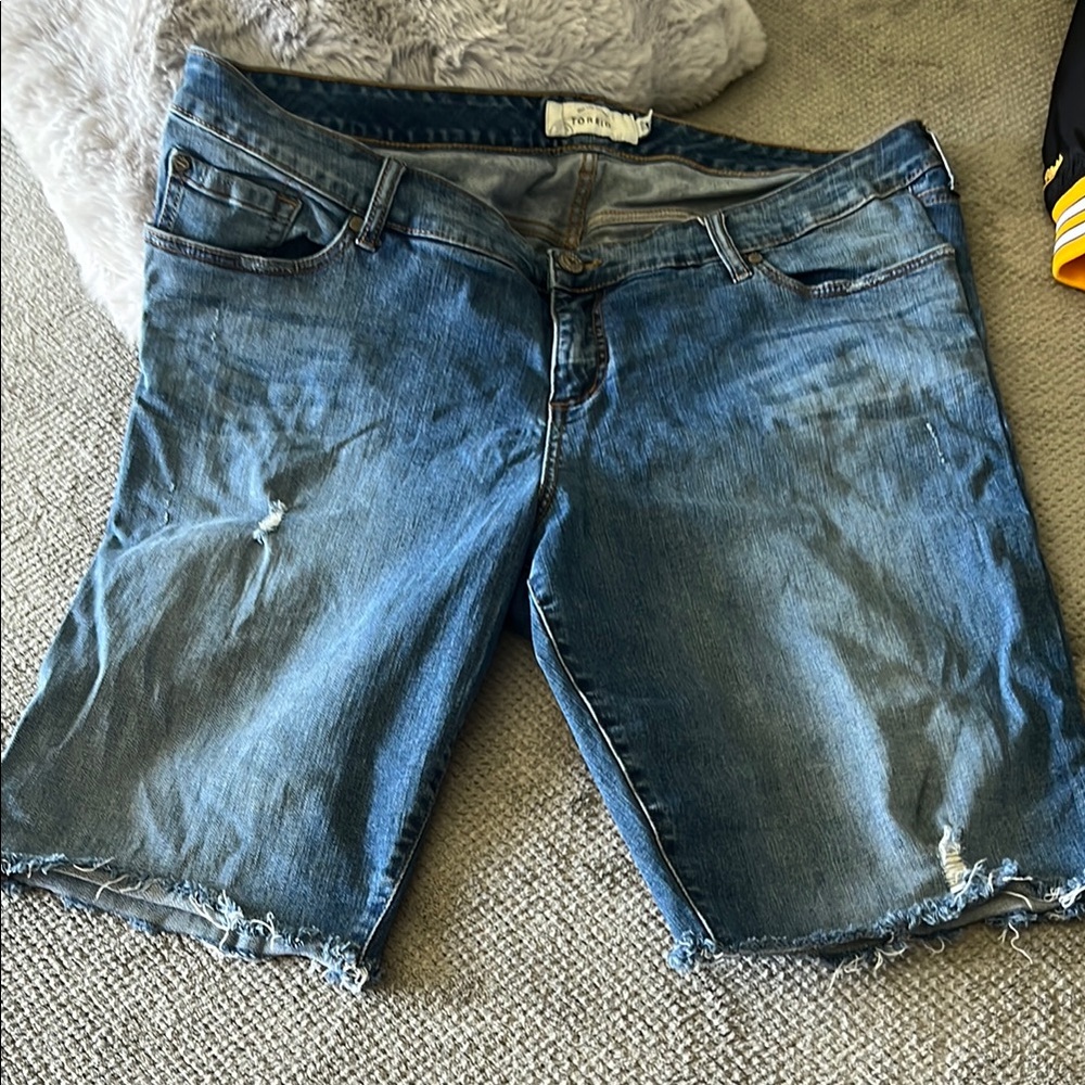Women's Blue Denim Shorts